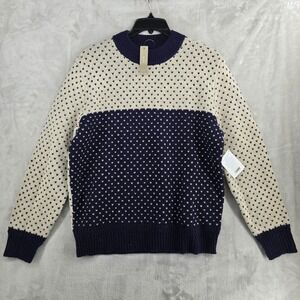 Wallace & Barnes J Crew Mens Wool Nordic Sweater Size Large Knit Fair‎ Isle New